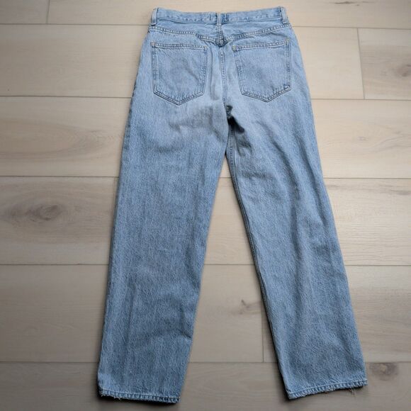 Agolde Criss Cross Jeans Womens 27 Blue Light Wash Denim Button Fly USA - Picture 8 of 15